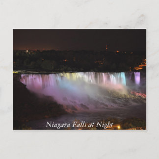 Carte Postale Niagara Falls à la nuit