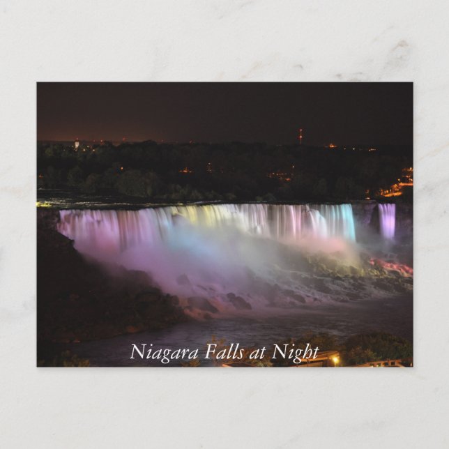 Carte Postale Niagara Falls à la nuit (Devant)
