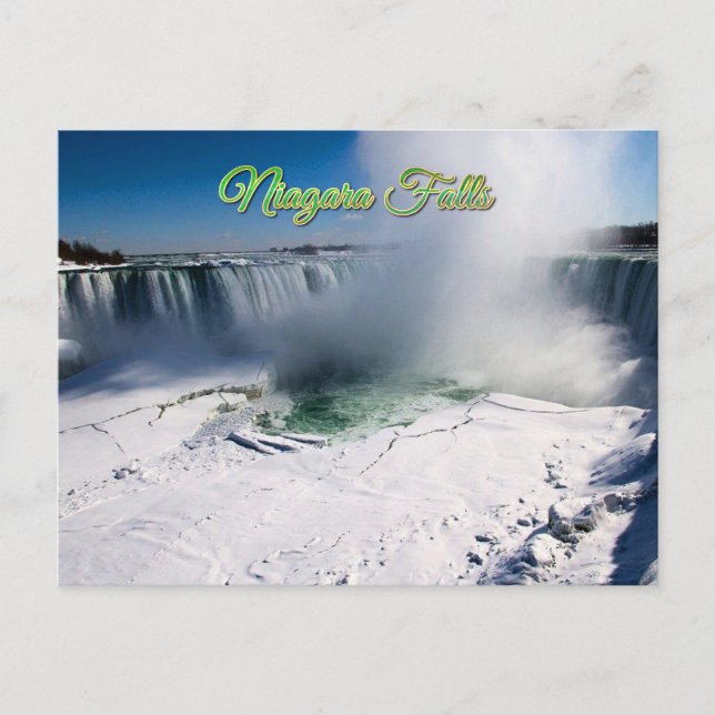 Carte Postale Niagara Falls Canada en hiver (Devant)