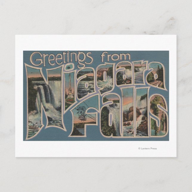 Carte Postale Niagara Falls, New York - Grandes Lettres Scènes 4 (Devant)