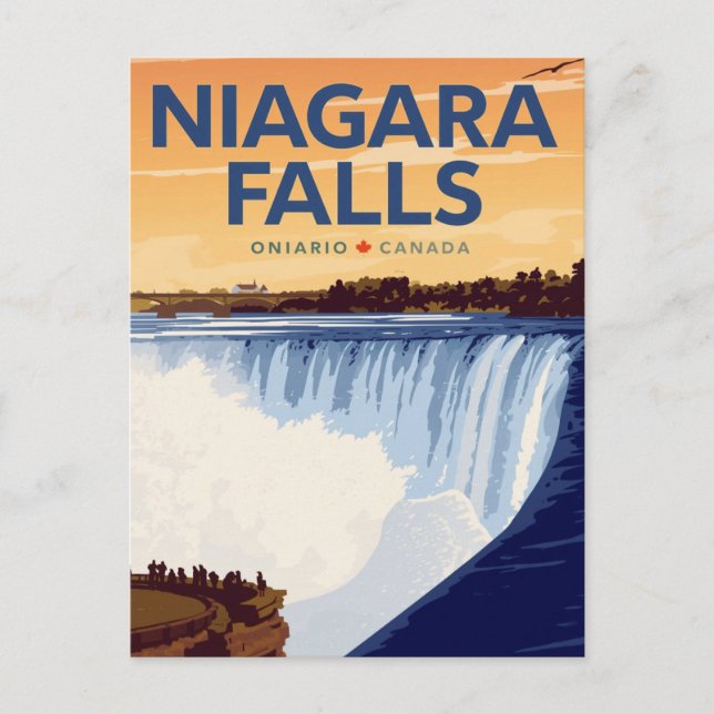Carte Postale Niagara Falls Vintage Poster (Devant)