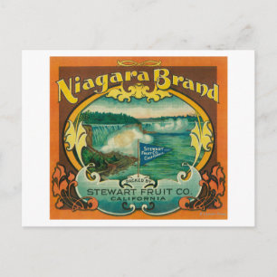 Carte Postale Niagra Orange Étiquette