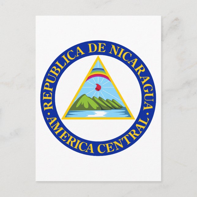 Carte Postale NICARAGUA - drapeau/emblème/blason/symbole (Devant)