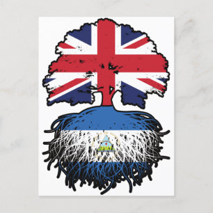 Carte Postale Nicaragua Nicaragua Colombie-Britannique Drapeau d