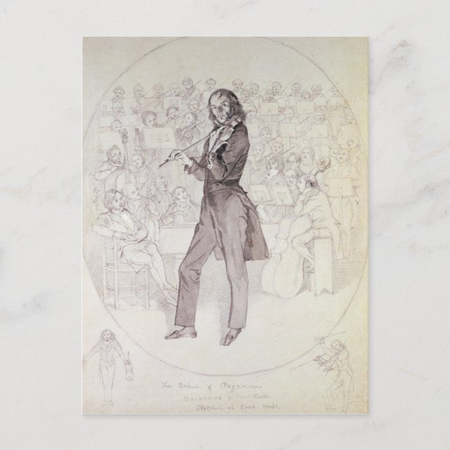 Carte Postale Niccolo Paganini, violoniste (Devant)
