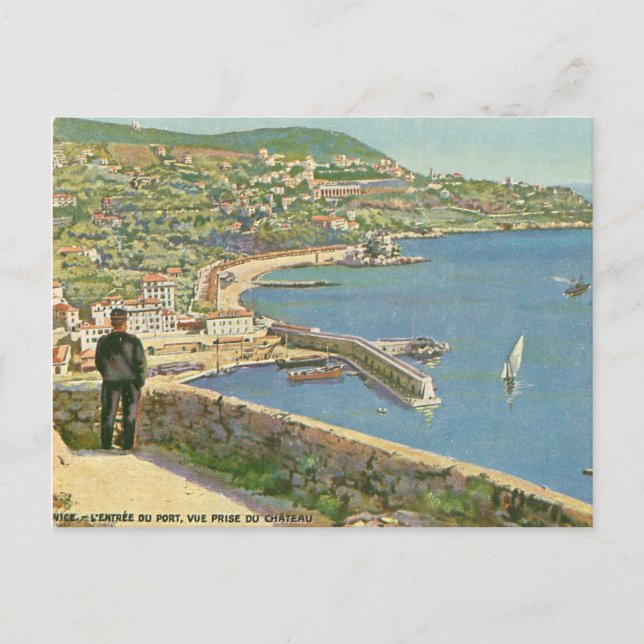 Carte Postale Nice France Vue mer (Devant)