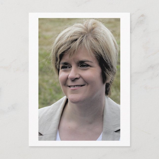 Carte Postale Nicola Sturgeon Premier ministre d'Écosse (Devant)
