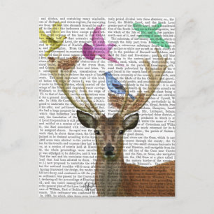 Carte Postale Nids des cerfs et des oiseaux Pastel Shades