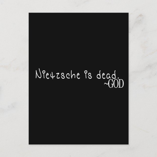 CARTE POSTALE NIETZSCHE EST MORT - DIEU (Devant)