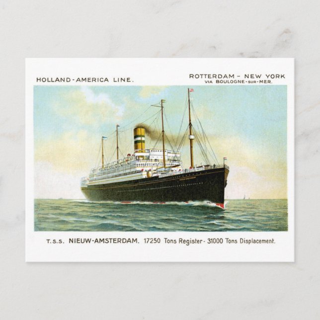 Carte Postale Nieuw Amsterdam de 1906 (Devant)