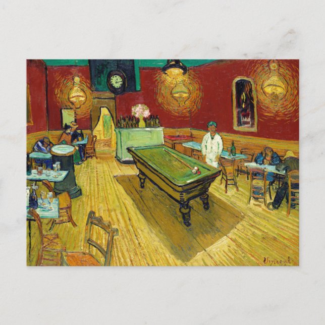 Carte Postale Night Cafe - Vincent van Gogh Peinture Art (Devant)