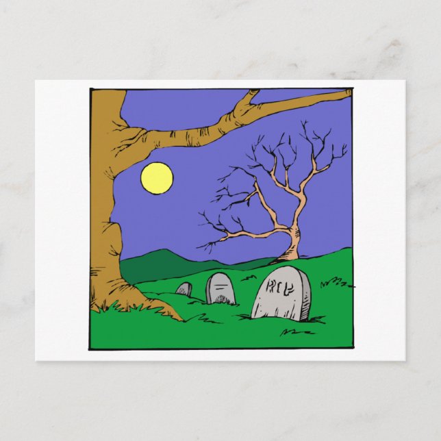 Carte Postale Night Graveyard (Devant)