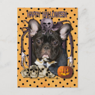 Carte Postale Nightmare d'Halloween - French Bulldog - Turquoise