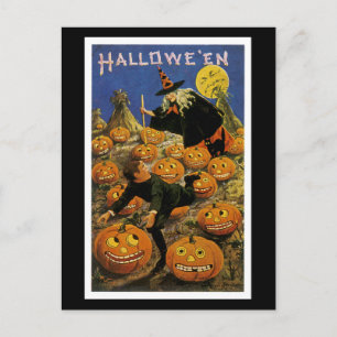 Carte Postale Nightmare du Citrouille d'Halloween