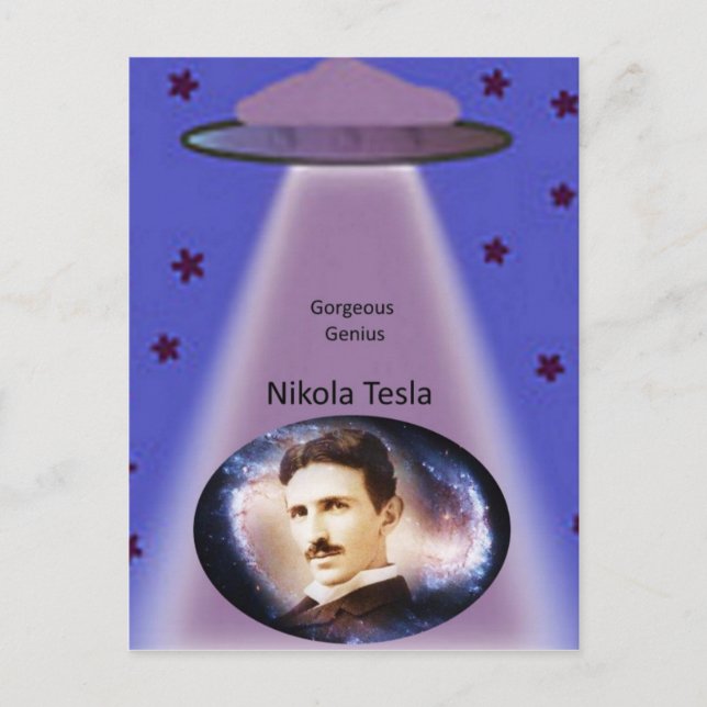 Carte Postale Nikola Tesla Genius (Devant)