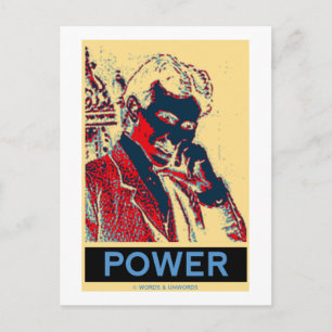 Carte Postale Nikola Tesla Power (Poster semblable à Obama)