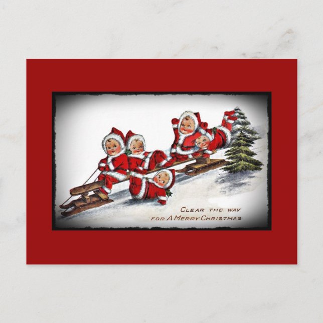 Carte Postale Nimblie Nicks Ride a Sled (Devant)