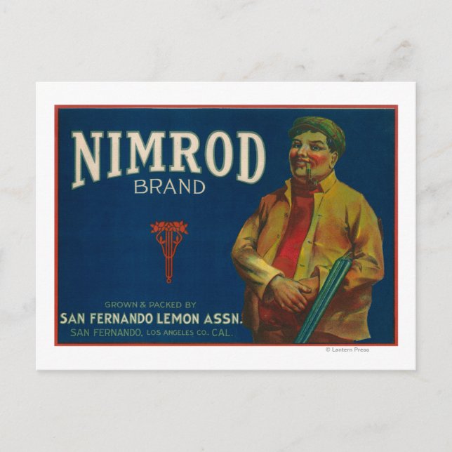 Carte Postale Nimrod Lemon LabelSan Fernando, CA (Devant)