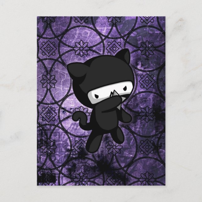 Carte Postale Ninja Kitty (Devant)