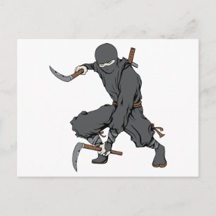 Carte Postale Ninja ~ Ninjas Arts Martiaux Guerrier Imaginaire A
