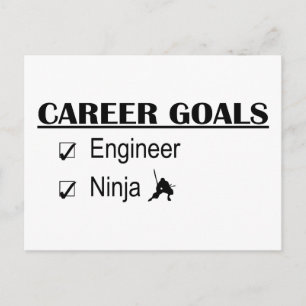 Carte Postale Ninja Objectifs de carrière - Ingénieur