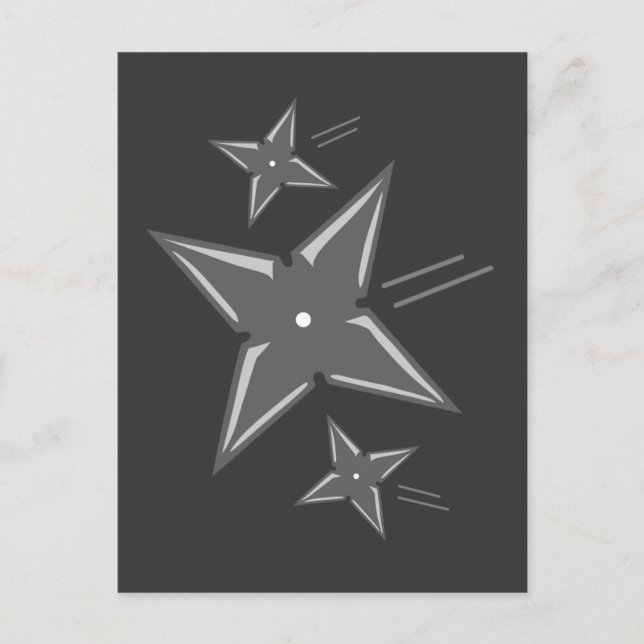 Carte Postale Ninja Stars (Devant)