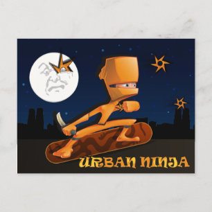 Carte Postale Ninja urbaine