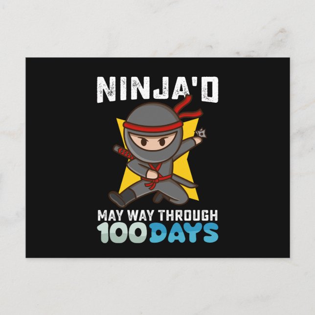 Carte Postale Ninja'd May Way through 100 Days of School (Devant)