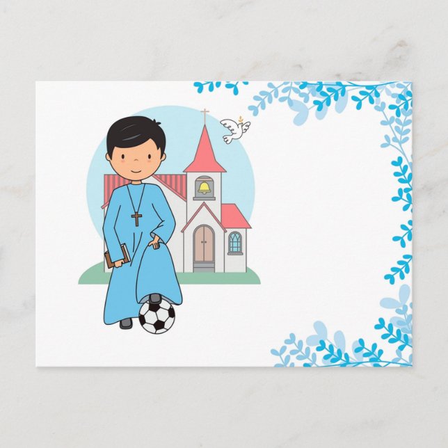 Carte Postale Niño Primera Comunión Fútbol (Devant)
