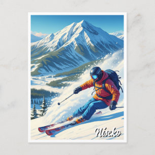 Carte Postale Niseko Japon Hokkaido Skier