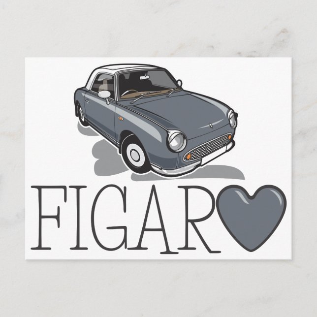 Carte Postale Nissan Figaro Lapiz Grey (Devant)