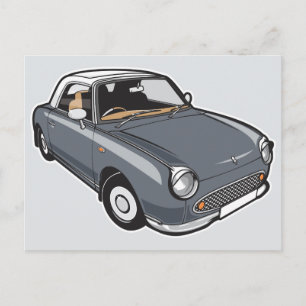 Carte Postale Nissan Figaro Lapiz Grey