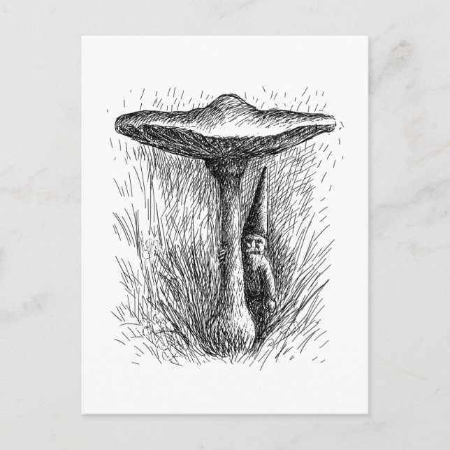 Carte Postale Nisse Elf Derrière un tabouret (Devant)