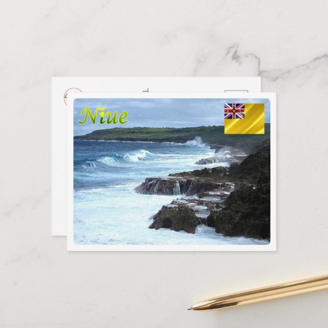 Carte Postale Niue - Côte de Niue - (Devant/Arrière en situation)