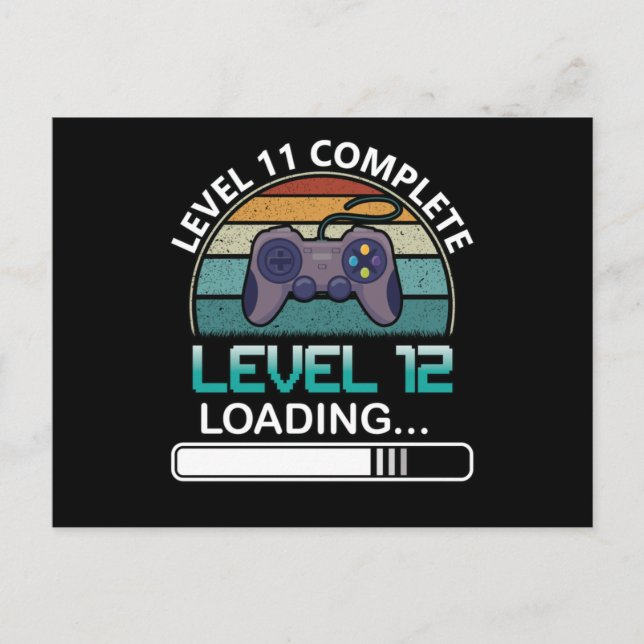 Carte Postale Niveau 11 Complété Niveau 12 | Jeu vidéo d'anniver (Devant)
