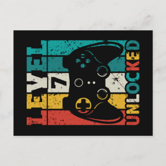 Carte Postale Niveau 7 Jeu vidéo déverrouillé 7e Jeu d'anniversa