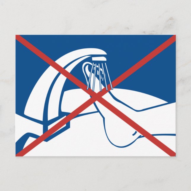 Carte Postale No Feet Washing in the Sink Sign, Thaïlande (Devant)
