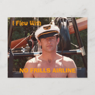Carte postale 'No Frill Airline'