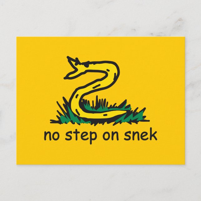 Carte Postale No step on snek memes (Devant)