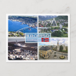 Carte Postale NO Tromso - Vue aérienne - Cathédrale de l'Artique