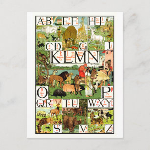 Carte Postale Noah's ABC Alphabet Chart in English for teachers