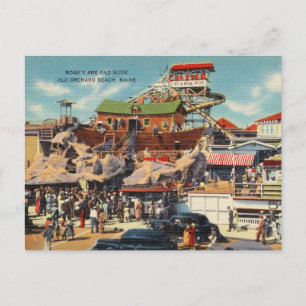 Carte Postale "Noah's Ark & Slide" Old Orchard Beach, ME Vintage