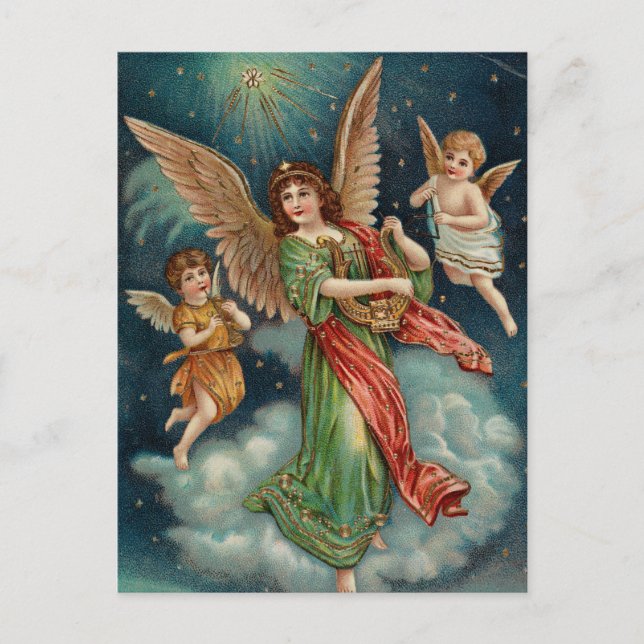 Carte Postale Noël 1913 Norvège (Devant)