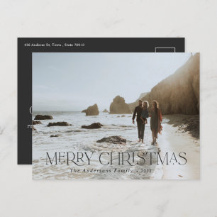 Carte Postale Noël 1 photo cerf floral botanique