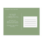 Noël 1 photo sauge vert moderne typographie