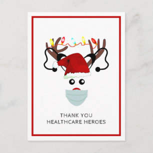 Carte Postale Noël 2020 Merci Santé Héros vacances