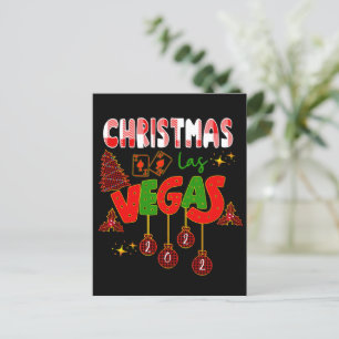 Carte Postale Noël à Las Vegas Group Correspondance typographiqu