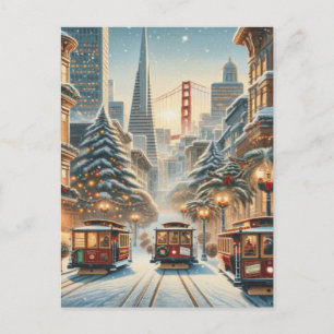 Carte Postale Noël à San Francisco – Skyline de la baie