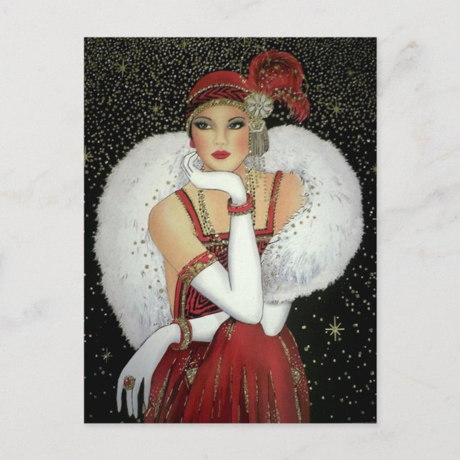 Carte postale - Noël Art déco (Devant)