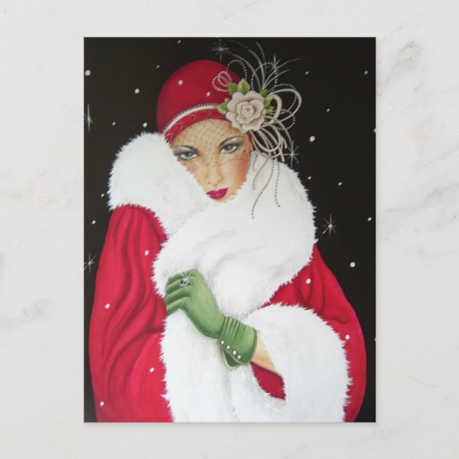 Carte postale - Noël Art Déco 1930 (Devant)